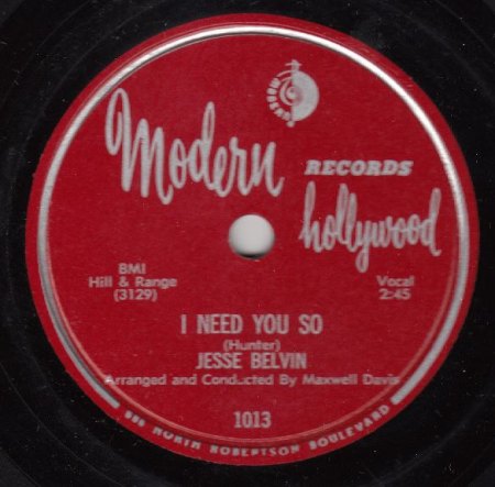 JESSE BELVIN - I need you so -A6-.JPG
