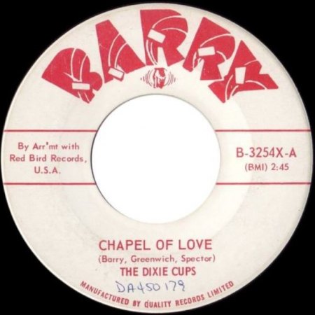 DIXIE CUPS - Chapel of Love -A-.JPG
