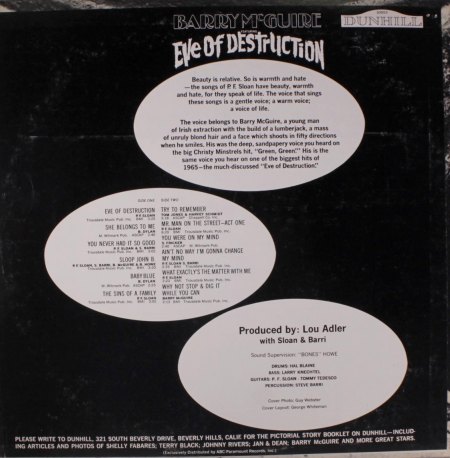 McGuire, Barry - Eve of destruction - Dunhill LP_3.JPG