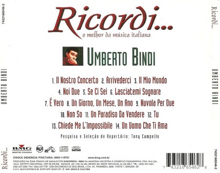 Bindi, Umberto - Ricordi -.JPG