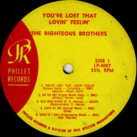 Righteous Brothers - You've Lost That Lovin' Feelin LABEL 1.jpg