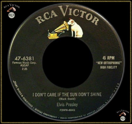 ELVIS PRESLEY - I DON'T CARE IF THE SUN DON'T SHINE (RCA, HMV)_IC#003.jpg