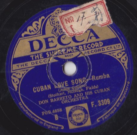 Barreto, Don &amp; his Cuban Orchestra - Cuban love song.jpg