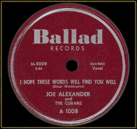JOE ALEXANDER &amp; THE CUBANS - I HOPE THESE WORDS WILL FIND YOU WELL_IC#002.jpg