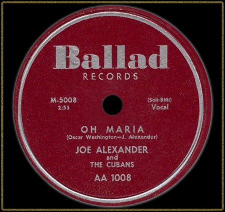 JOE ALEXANDER &amp; THE CUBANS - OH MARIA _IC#002.jpg