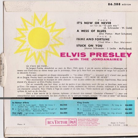 ELVIS-EP 1960 aus Frankreich