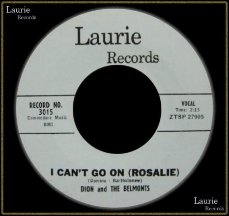 DION &amp; THE BELMONTS - I CAN'T GO ON (ROSALIE)_IC#002.jpg