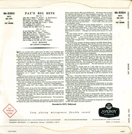 Pat Boone - Pat's Big Hits (LP 1957) - Back.jpg