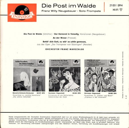FRANZ MARSZALEK-EP - Die Post im Walde - CV RS -.jpg