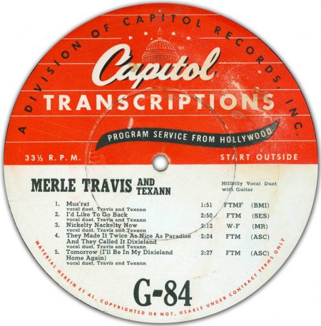 Travis, Merle &amp; Tex Ann - Capitol Transcription Disc G-83, G-84.jpg