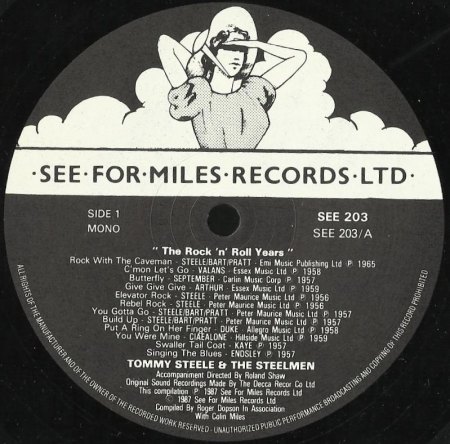 Steele, Tommy &amp; the Steelmen - Rock'n'Roll Years  - See for Miles LP  (4).jpg