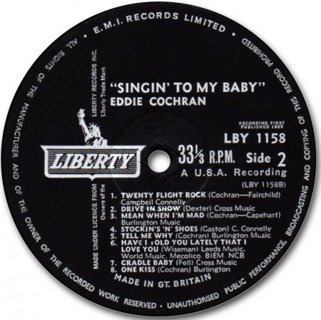 Eddie Cochran France Liberty LP
