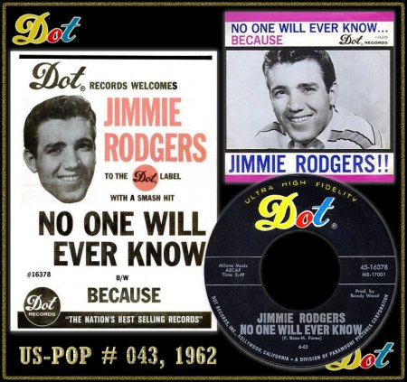 JIMMIE RODGERS - NO ONE WILL EVER KNOW