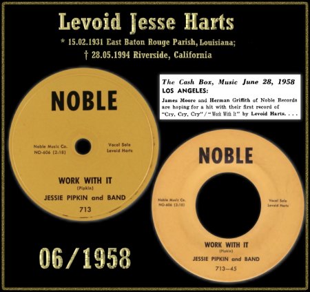 JESSIE PIPKIN & BAND WITH LEVOID HARTS - WORK WITH IT
