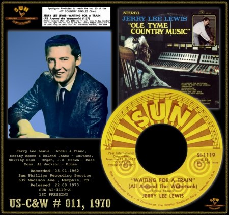 JERRY LEE LEWIS  - WAITING FOR A TRAIN (1.2) [SINGLE SI-1119 1ST PRESSING]