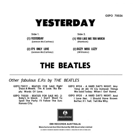 k-EP The Beatles arr b GEPO 70026 Australia.jpg