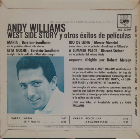 Andy Williams - 45'er international