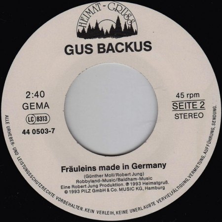Gus Backus - Seine späten Singles