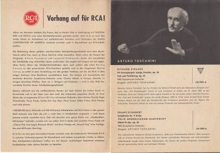 VORHANG AUF für RCA Schallplatten - neues Label bei TELDEC ab Herbs 1956