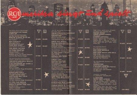 VORHANG AUF für RCA Schallplatten - neues Label bei TELDEC ab Herbs 1956