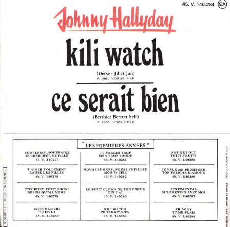 JOHNNY HALLYDAY - französische und deutsche VÖ