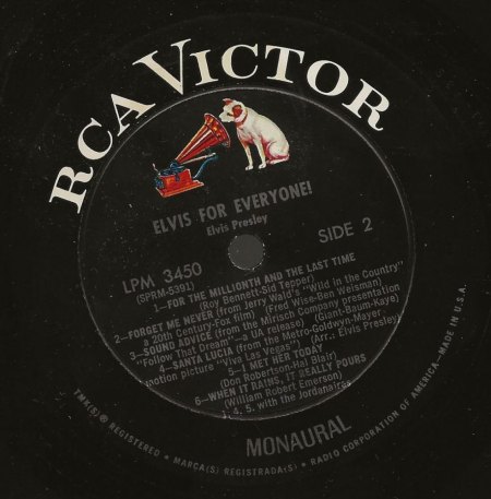 ELVIS PRESLEY RCA VICTOR LP LSP-3450
