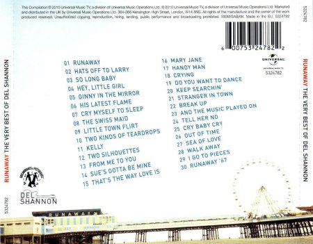DEL SHANNON - CD's