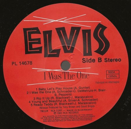 ELVIS PRESLEY RCA LP AHL1-4678