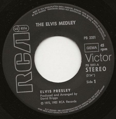 ELVIS PRESLEY - THE ELVIS MEDLEY