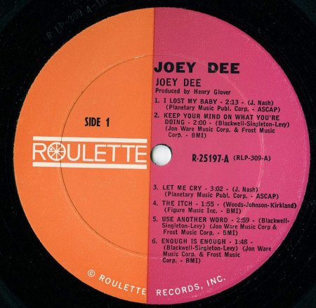 Auch JOEY DEE war Twist-König