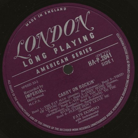 London Diskografie LP's 30cm Serie HA-P