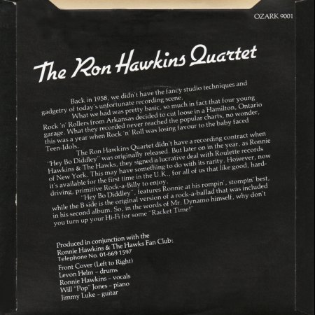 RONNIE HAWKINS & THE HAWKS OZARK 9001