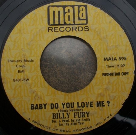 BILLY FURY - die späten Singles