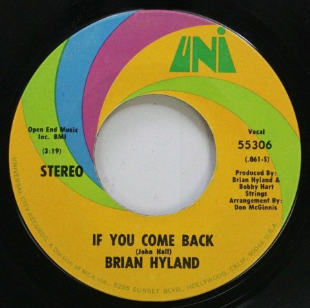 Brian Hyland auf UNI & MCA
