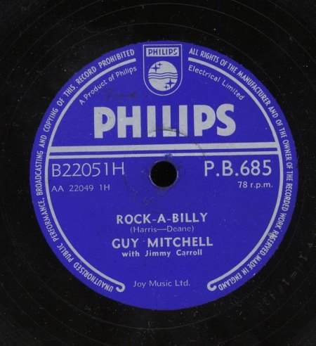 Philips 322 049 BF GUY MITCHELL - Rock-a-Billy