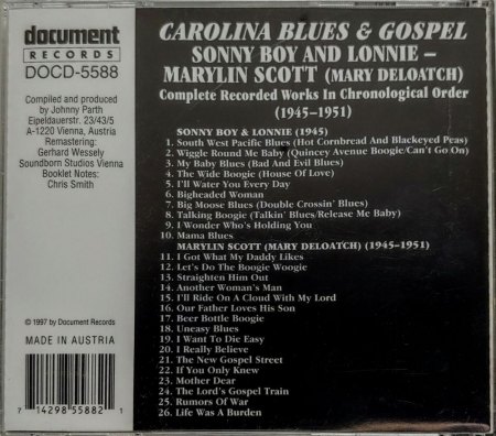 MARYLYN SCOTT (R&B) - MARY DELOATCH (Gospel)