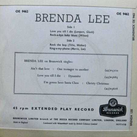 BRENDA LEE   -   englische EPs