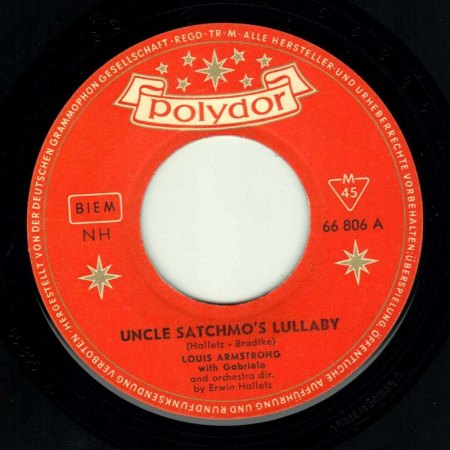 ONKEL Satchmos Lullaby als Ep , Single , Export ! / Louis A