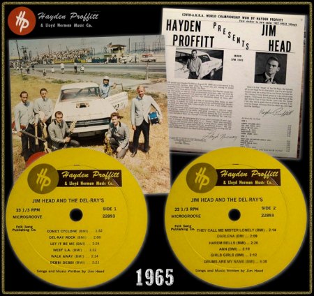 JIM HEAD & THE DEL-RAY'S HAYDEN PROFFITT & LLOYD MORMAN MUSIC LP 22893