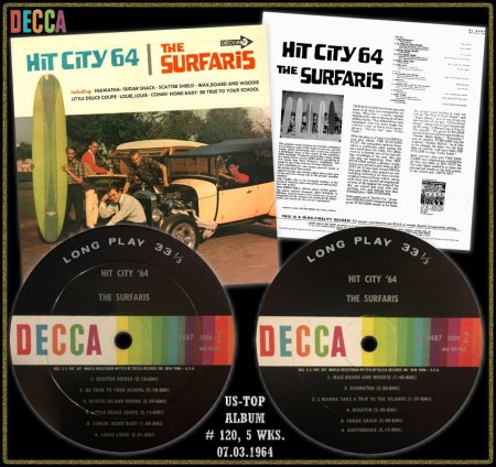 SURFARIS DECCA LP DL-4487