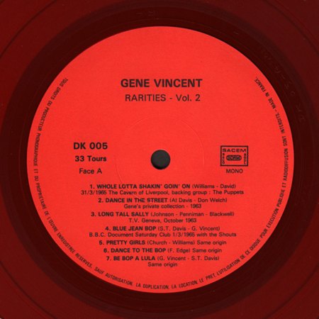 GENE VINCENT LP's
