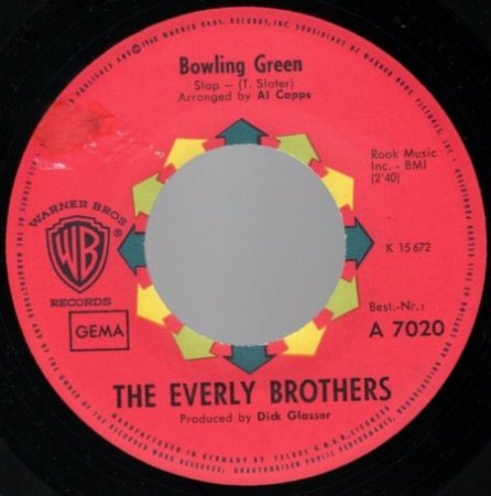 Everly Brothers - Warner Bros Singles Deutschland