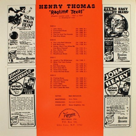 HENRY THOMAS (RAGTIME TEXAS)