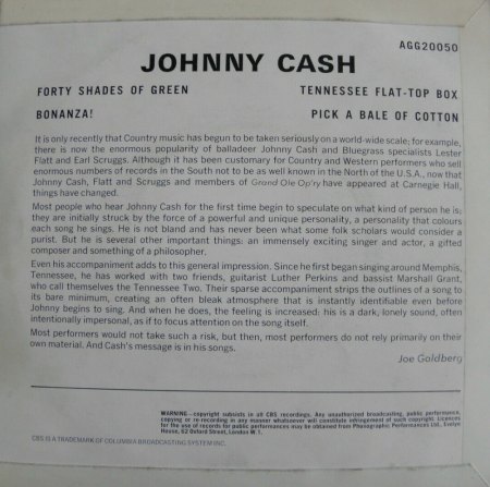 JOHNNY CASH auf CBS