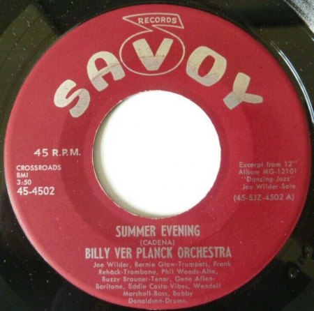 BILLY VER PLANCK ORCHESTRA