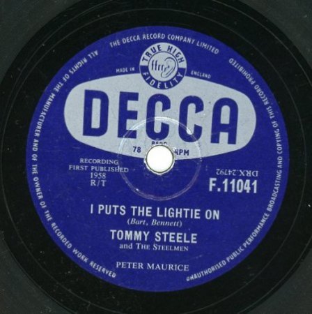 TOMMY STEELE - Schellacks Around The World
