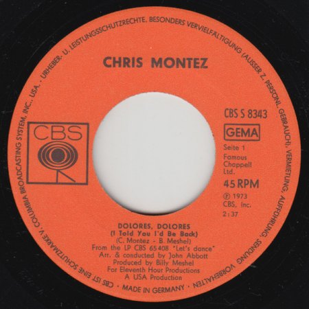 Chris Montez - kleine Bio etc.