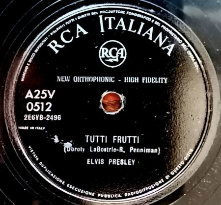 Elvis Italiana Tutti Frutti Erstveröffentlichung