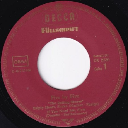 Rolling Stones Single und EP Diskografie bis 1964!