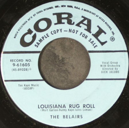 DONALD WOODS and THE BEL-AIRES alias VEL-AIRES
